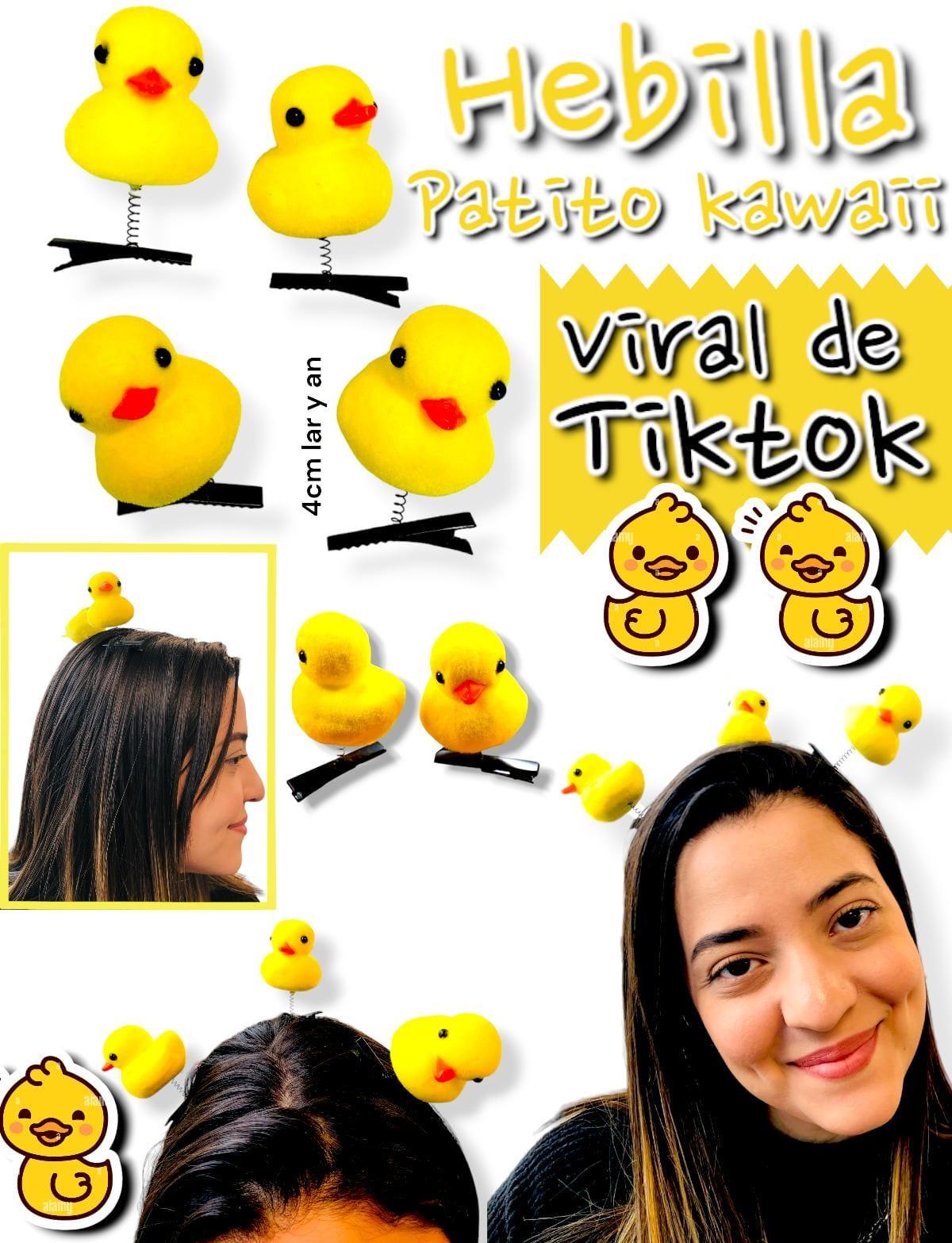 Hebilla Patito Kawaii Viral de Tiktok con accesorios